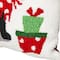 Glitzhome® Hooked Christmas Cat Throw Pillow